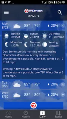 WSVN 7Weather - South Florida android App screenshot 1